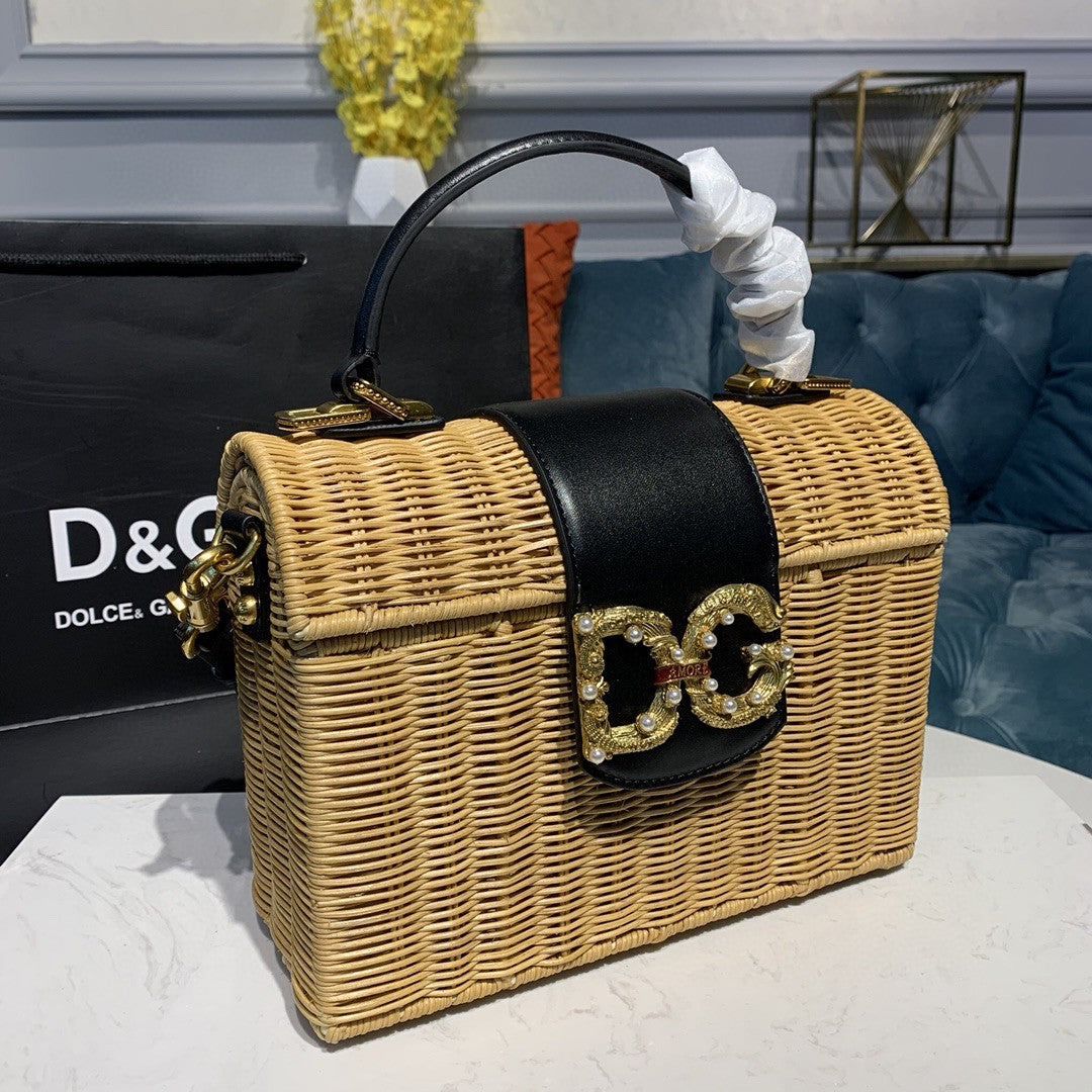 Top Quality Top Quality Girl Midollino &Amp Raffia Beige Travel Bag