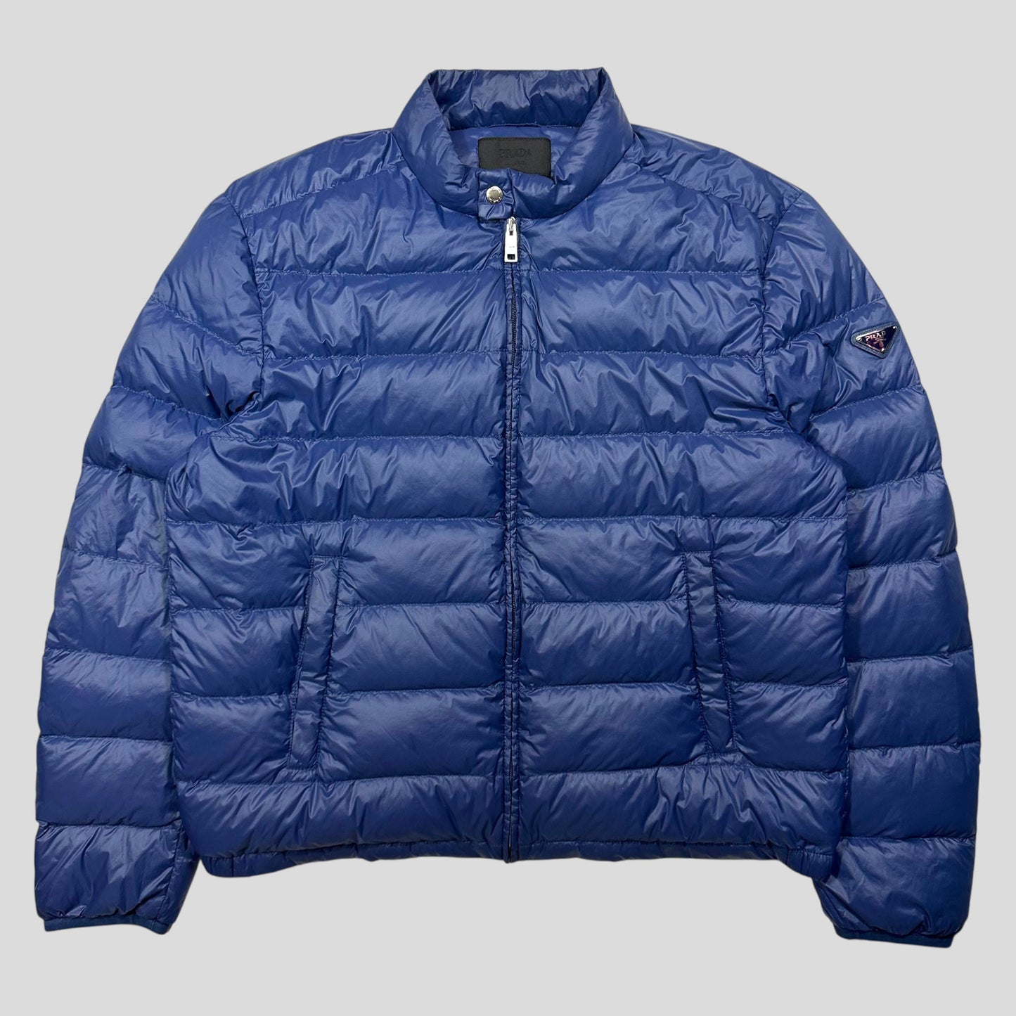 Prada Handbag Plue Goose Down Puffer Jacket - L Nylon Logo