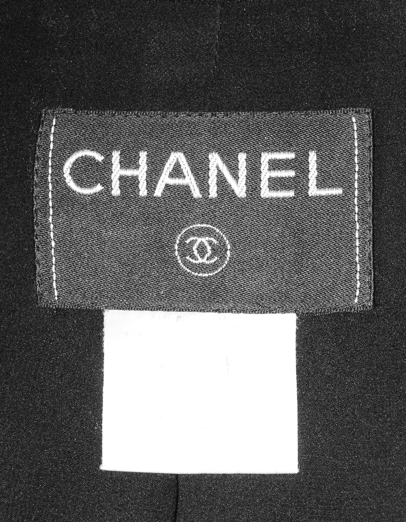 Chanel Black Wool Cropped Jacket w/ Zipper sz 34