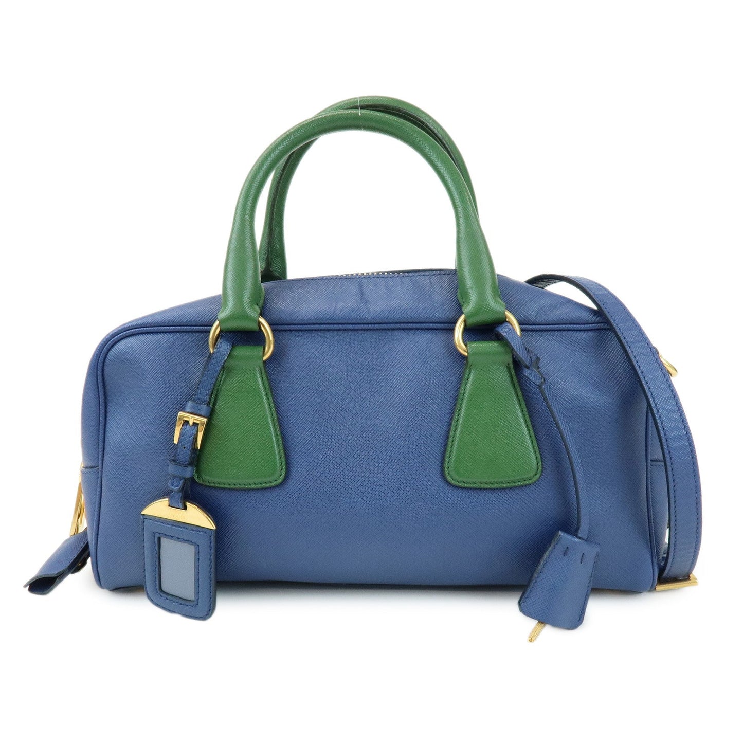 Shoulder Bag Triangle 2Way Bag Hand Bag Blue Green Logo