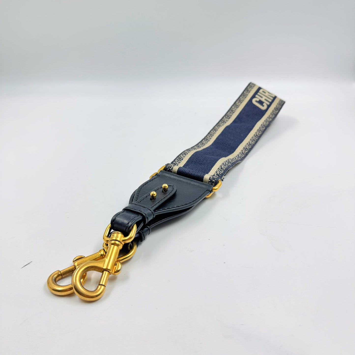 Dior Shoulder Bag Christian Paris Embroidery Adjustable Shoulder Strap Blue