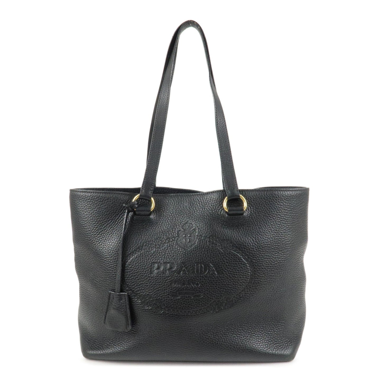 Tote Bag Shoulder Bag d Leather Black Logo