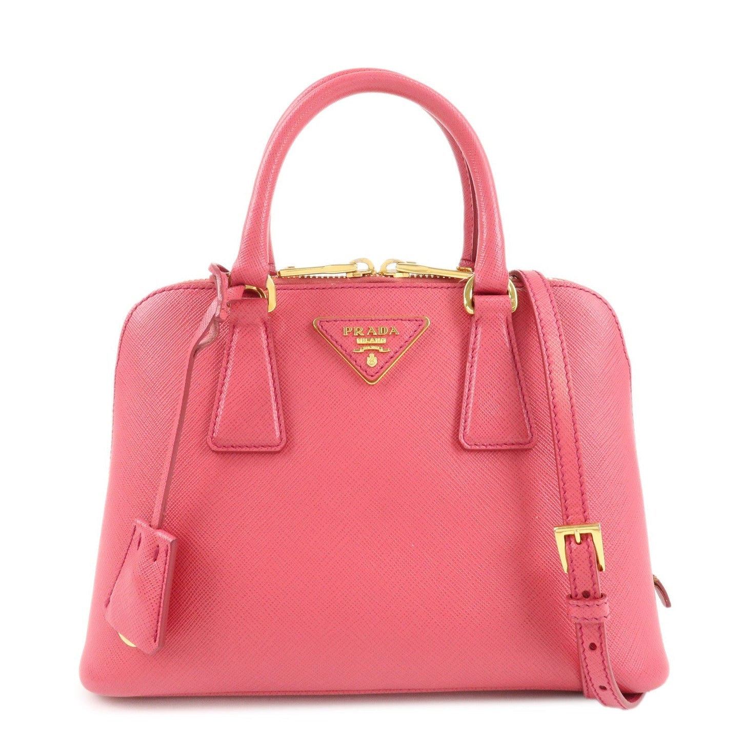 Promenade 2Way Bag Hand Bag d Leather Saffiano Pink Handbag