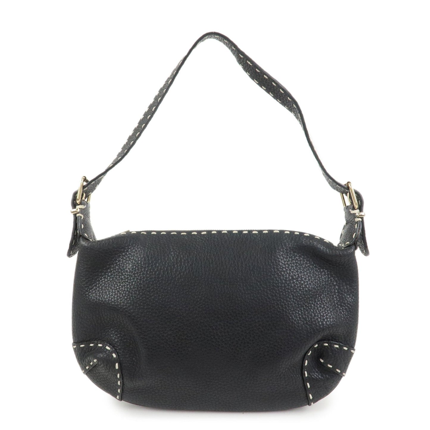 Shoulder Bag Selleria Hand Bag Leather Black Logo