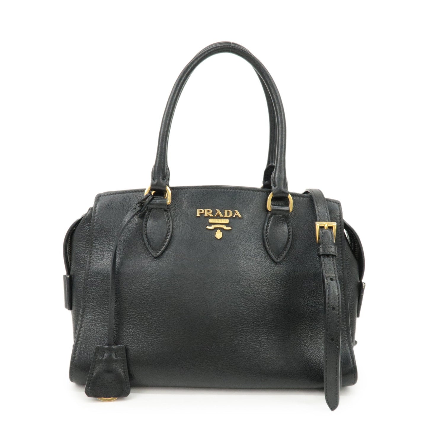 Shoulder Bag 2Way Bag Shoulder Hand Bag d Leather Black Gold