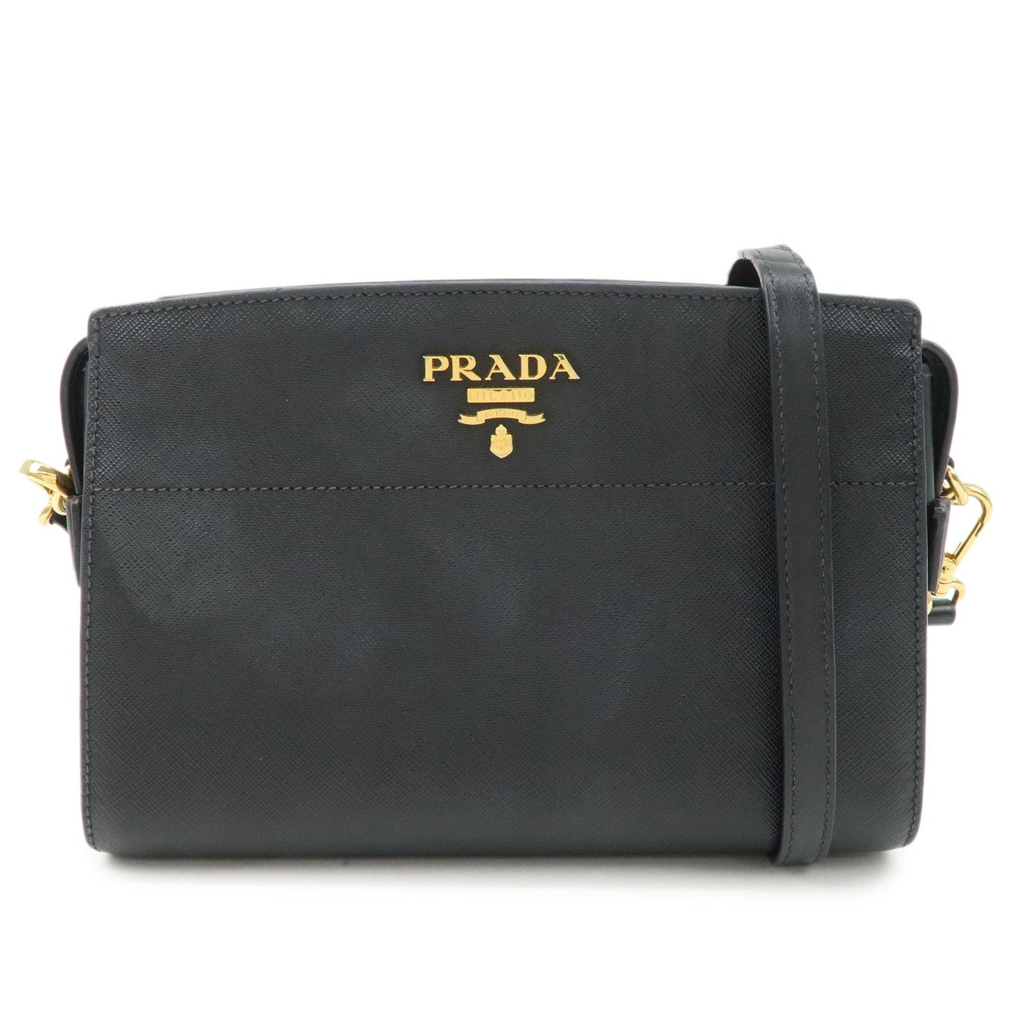 Shoulder Bag HDW Leather Saffiano Black
