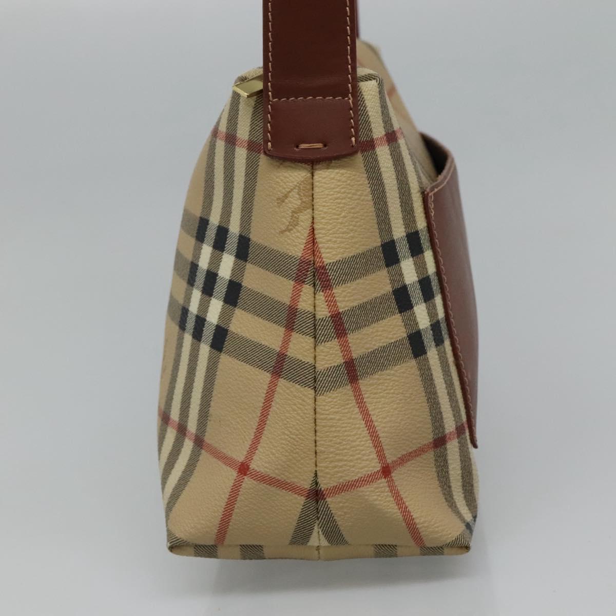 Burberry Haymarket Shoulder Bag Canvas Beige Shoulder Bag 6