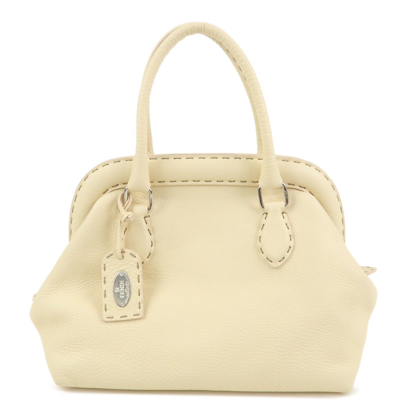Selleria Boston Bag Hand Bag Leather Cream Handbag