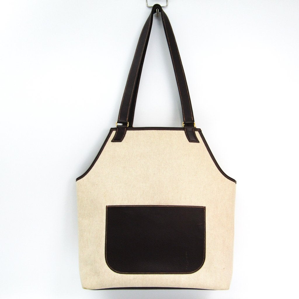 Hermes Luxury Natural Toile Jardinier Tote (Sha ) Canvas Tote Bag