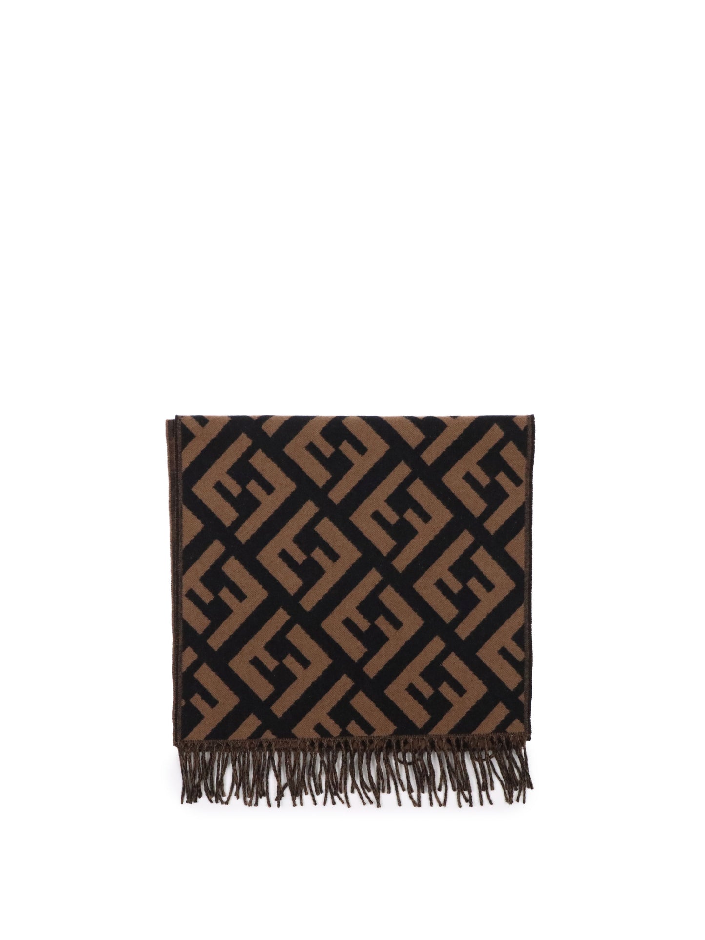 Fendi Handbag Scarf Brown Woven