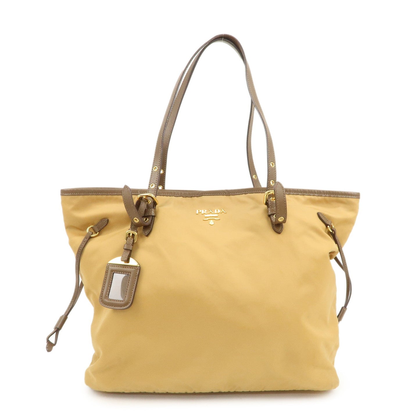 Tote Bag Shoulder Bag Light Leather Nylon Saffiano