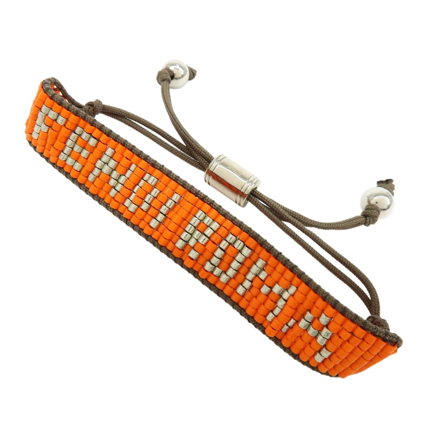 Beads Code Bracelet Khaki Nylon Orange Jewelry