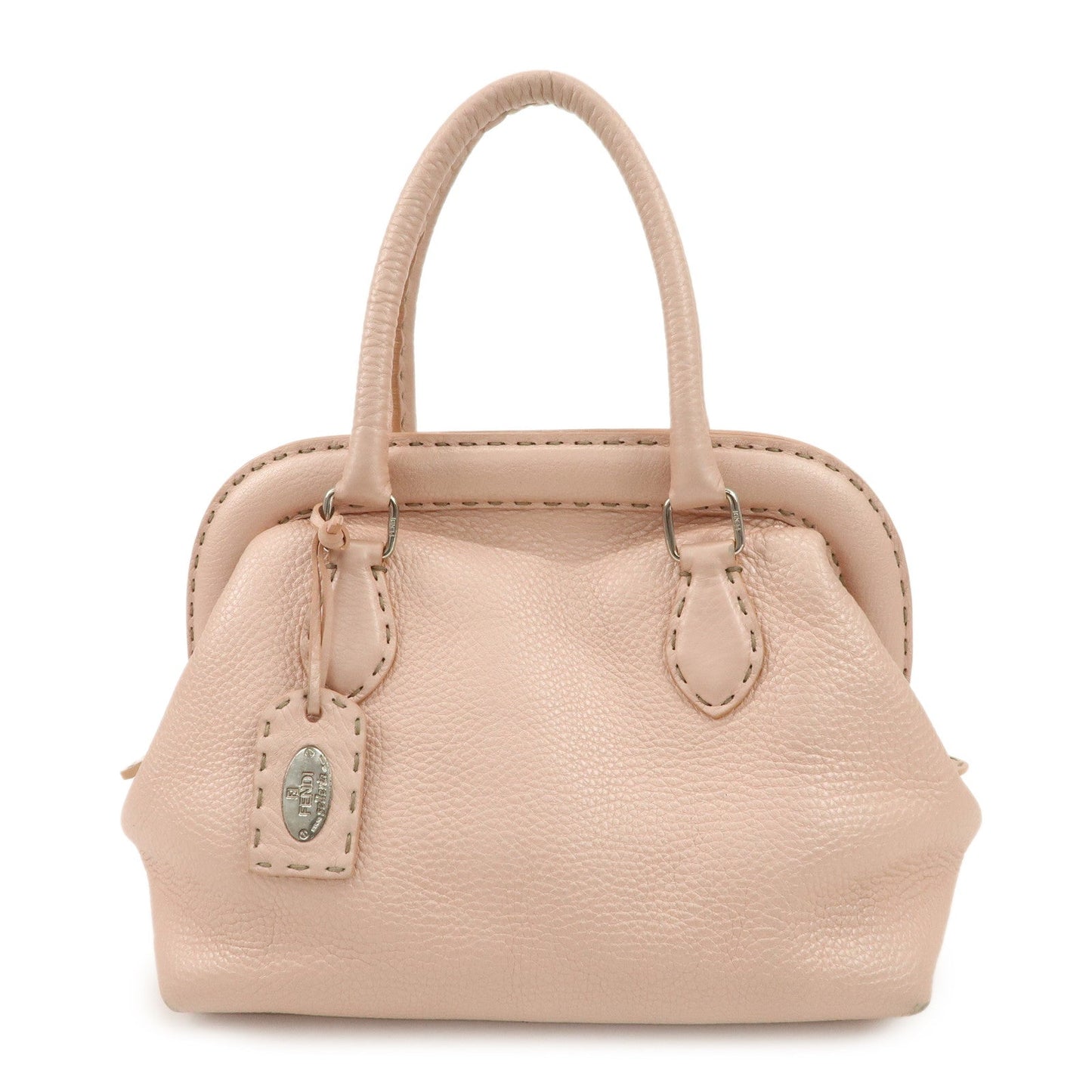 Selleria Boston Bag Hand Bag d Leather Pink Handbag
