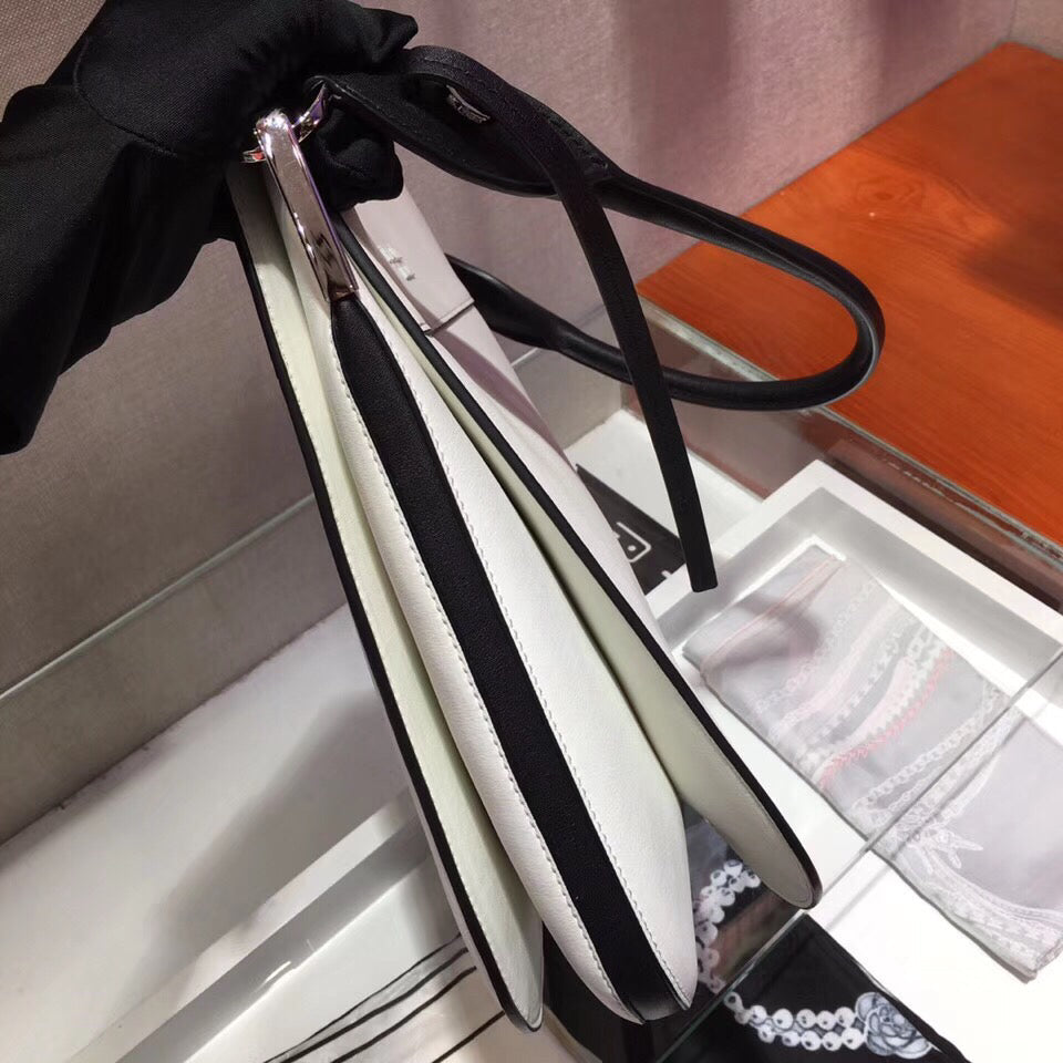 Prada Margit Shoulder Bag In Calfskin White
