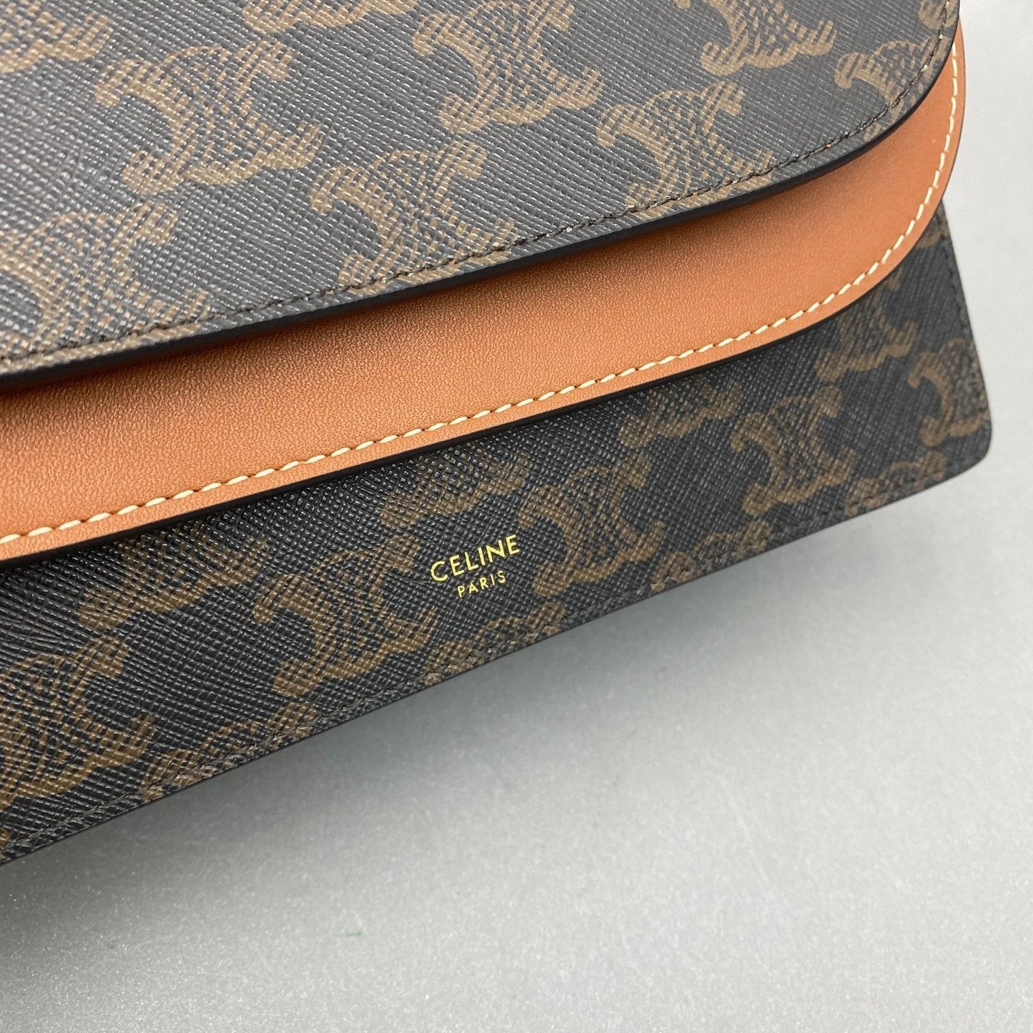 Top Quality Wallet On Strap In Triomphe Canvas Brown Travel Bag