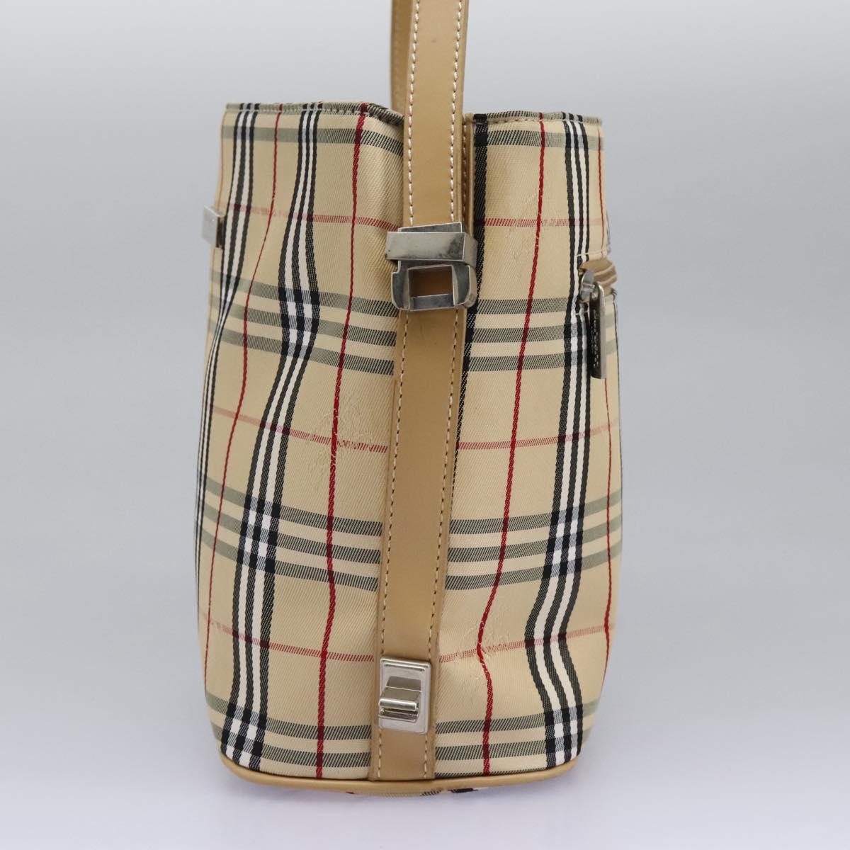 Burberry Label Shoulder Bag Canvas Beige Blue Shoulder Bag 1