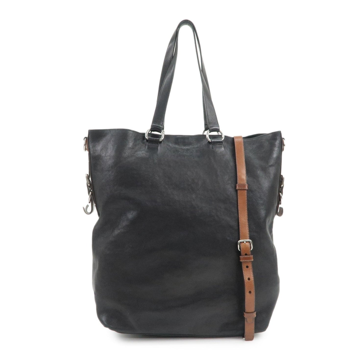 Tote Bag 2Way Bag Shoulder Bag Leather Black