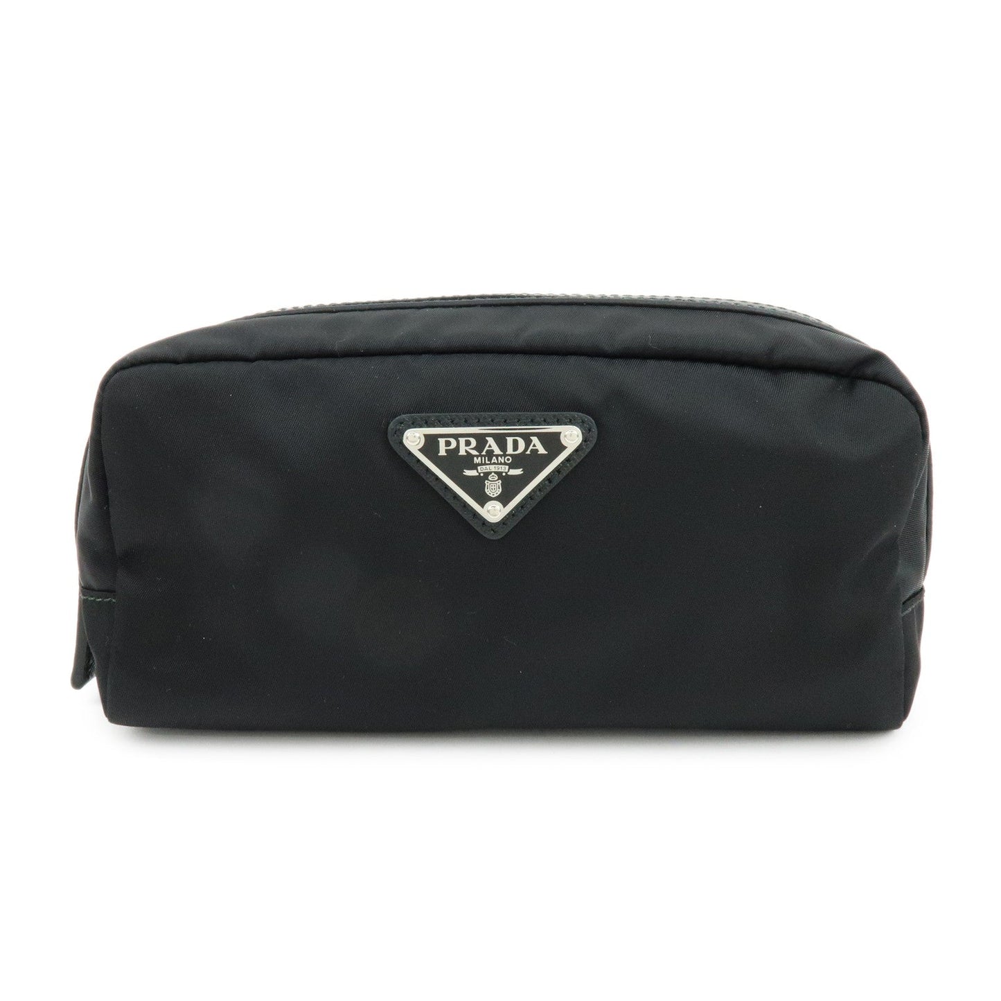 Triangle Pouch Leather Nylon Saffiano Handbag