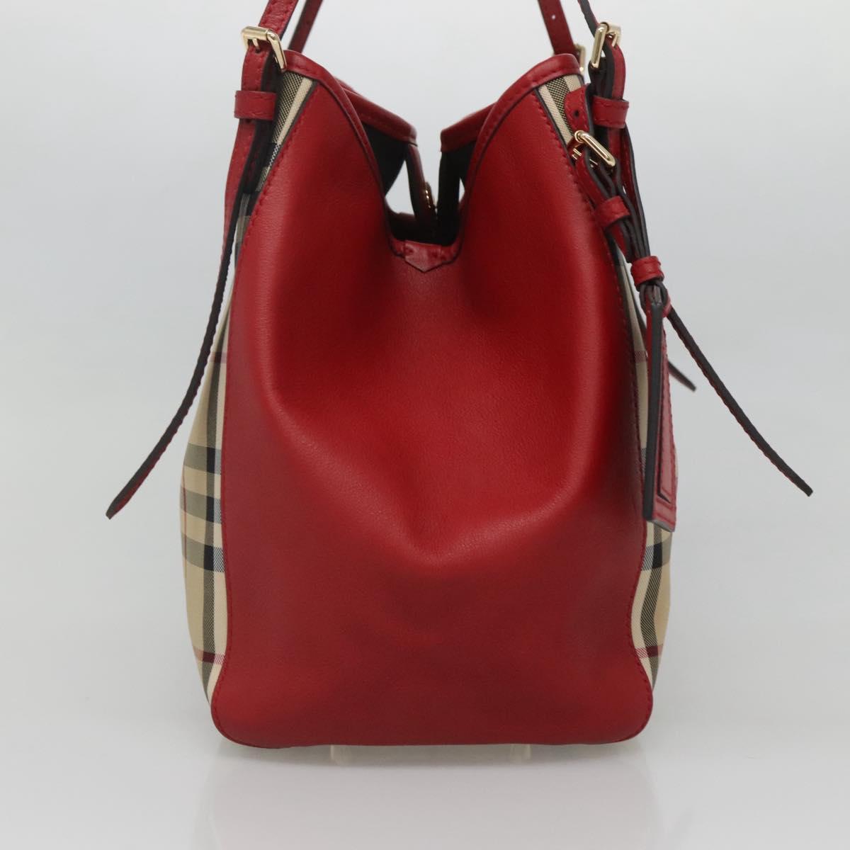 Burberry Nova Check Shoulder Bag Nylon Beige