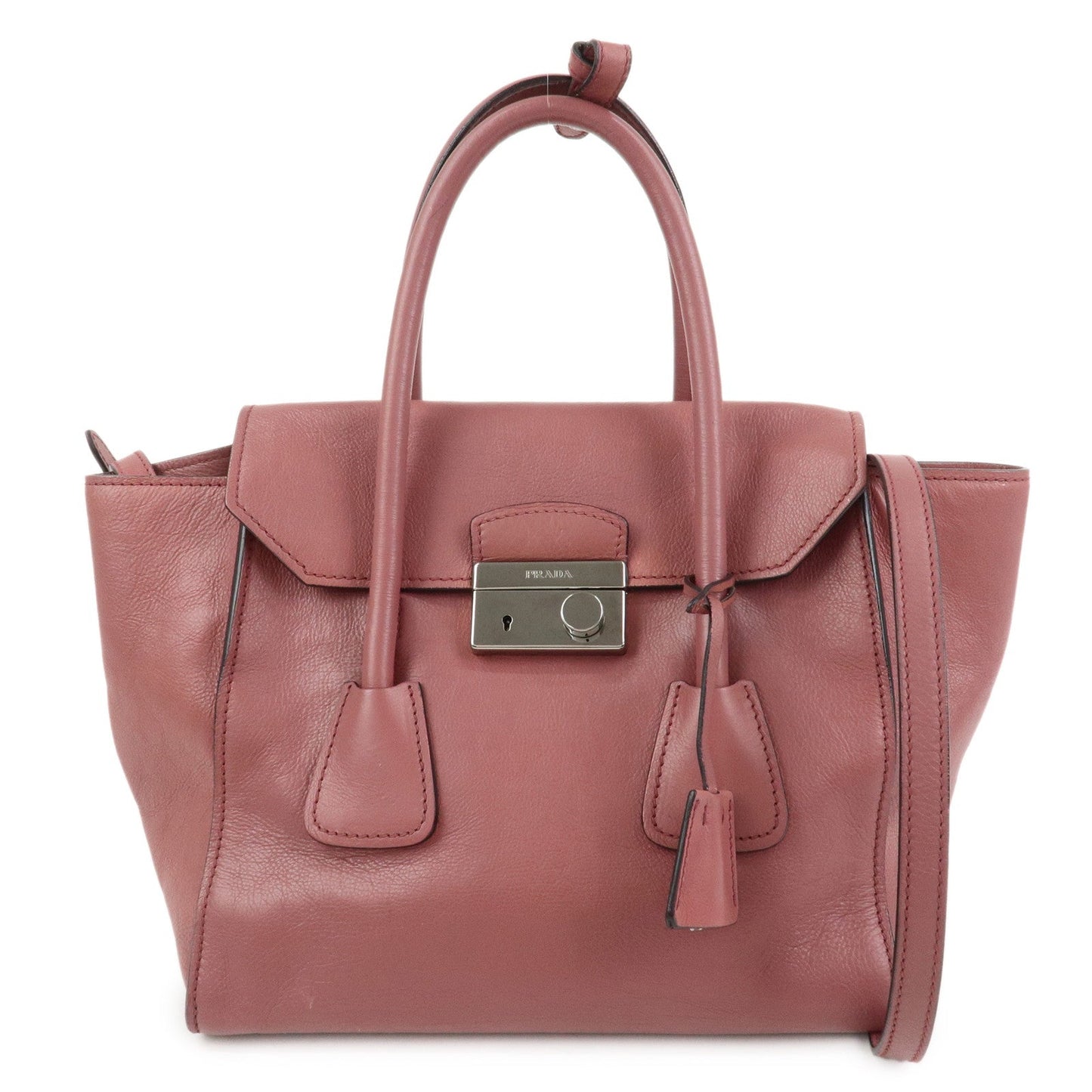 Shoulder Bag 2Way Bag Hand Bag 2 Leather Pink Logo