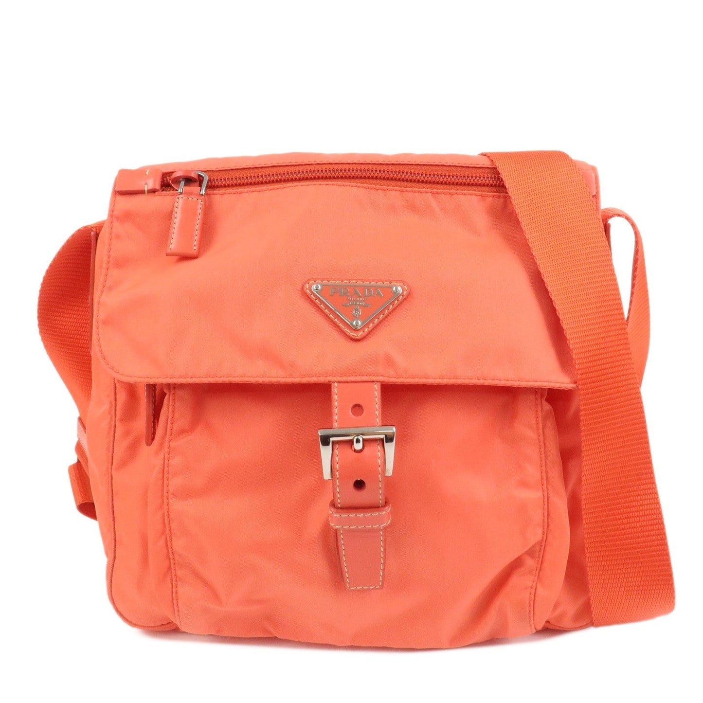 Crossbody Bag Triangle Shoulder Bag 2 Leather Nylon Logo