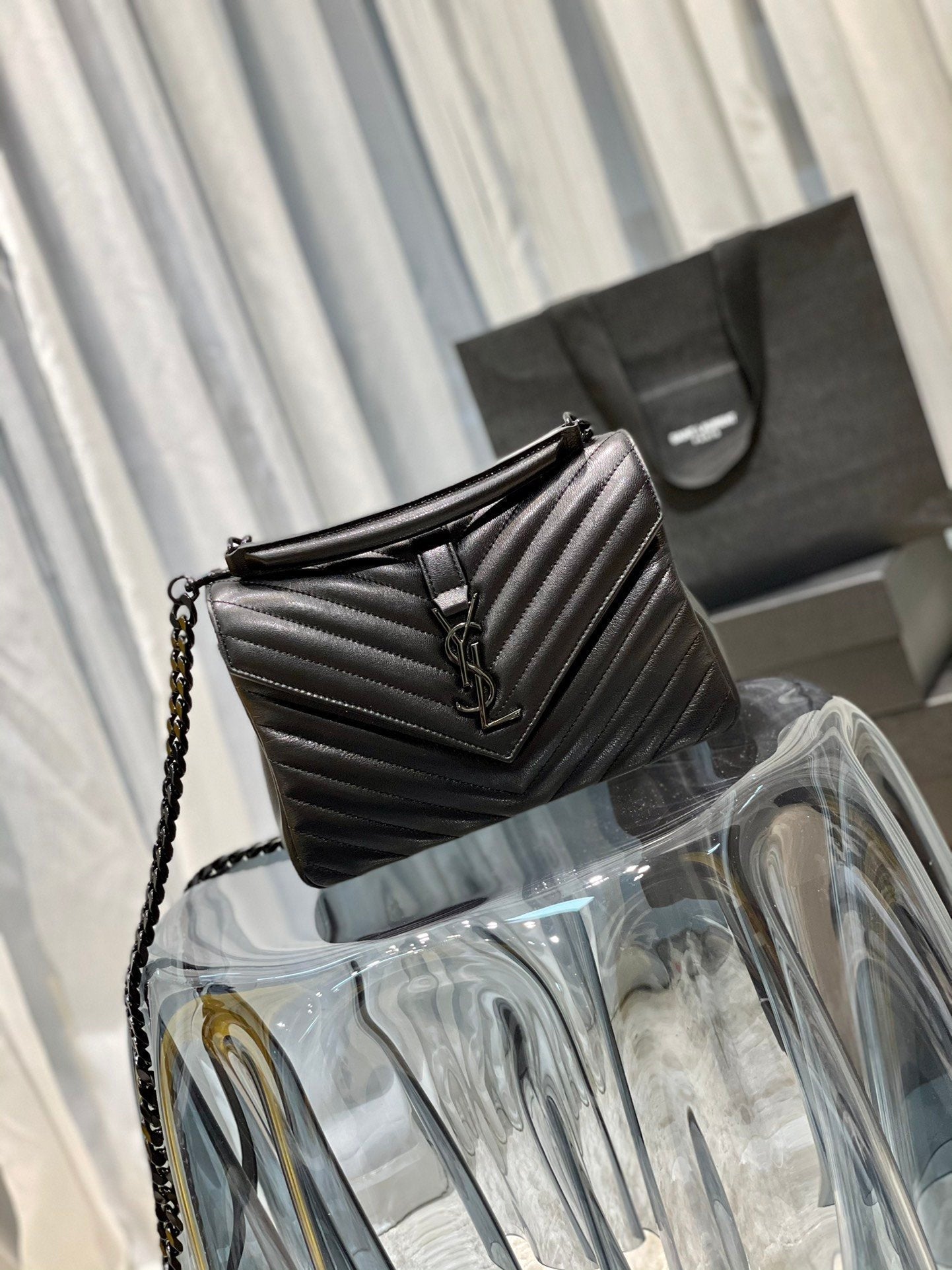 YSL Saint Laurent YSL Top Quality College Metop Qualityum Bag Black Chain Travel Bag