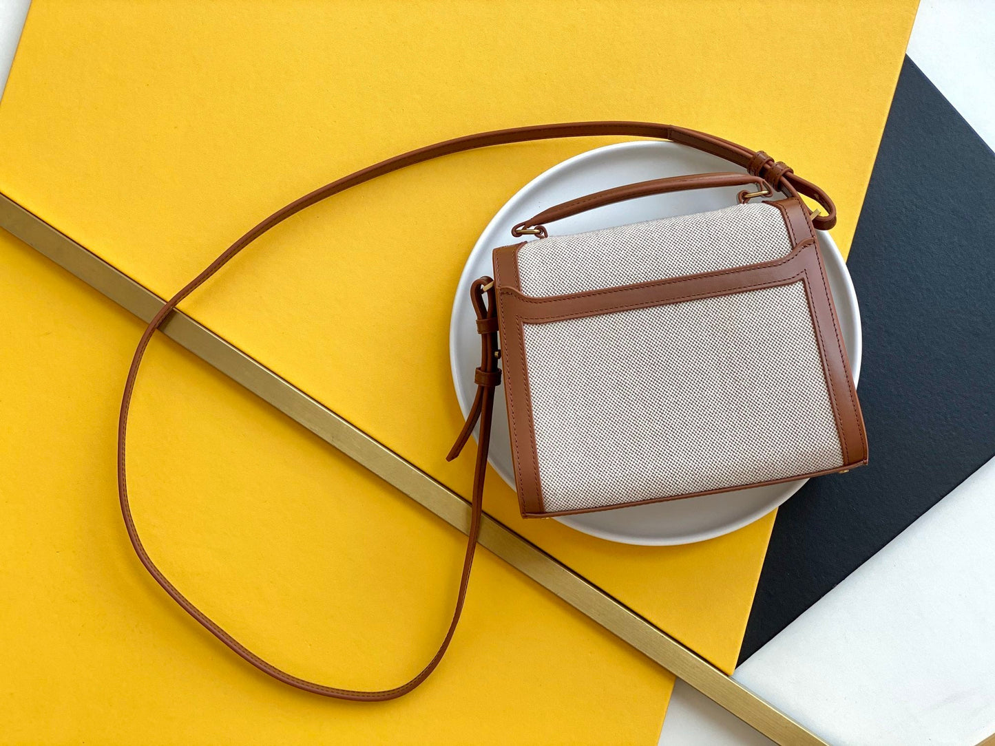 YSL Saint Laurent YSL Top Quality Cassandra Top Handle Bag Gold Mini Travel Bag