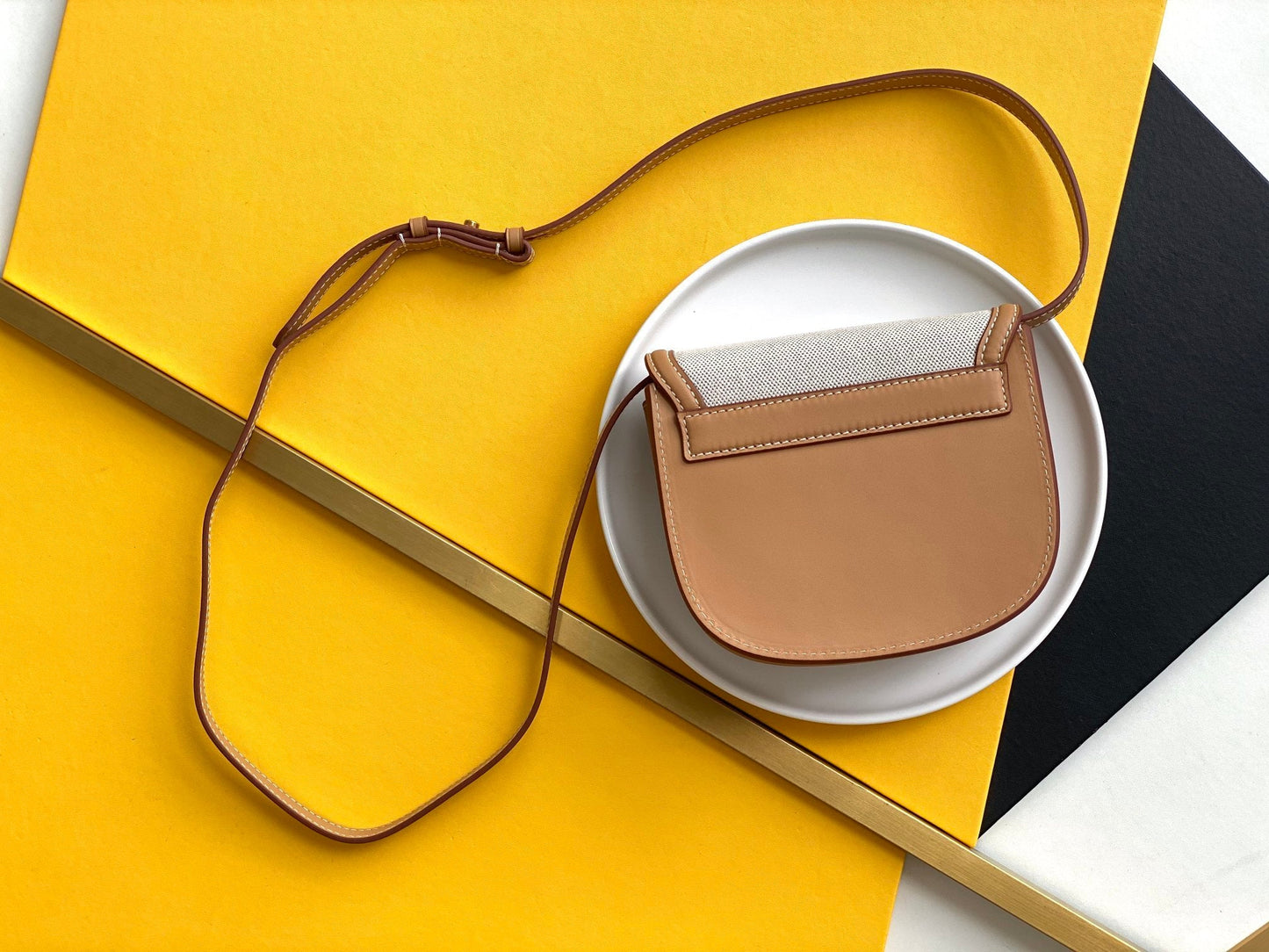 YSL Saint Laurent YSL Top Quality Kaia Satchel Bag With Brown Gold Travel Bag