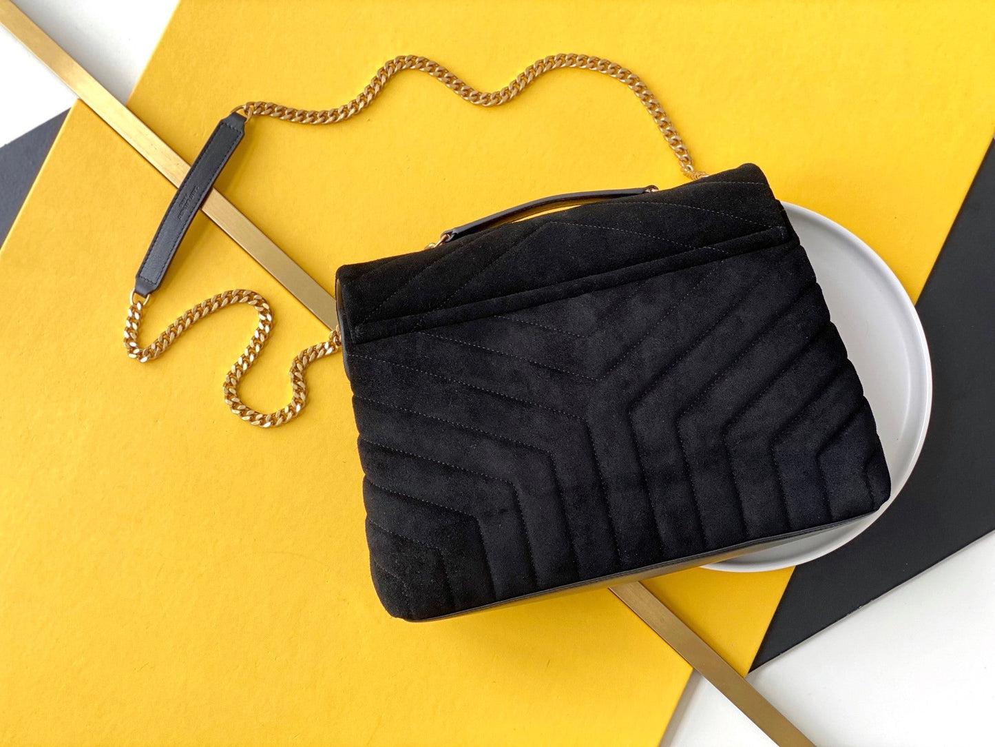 YSL Saint Laurent YSL Top Quality Loulou Metop Qualityum Chain Matelasse Black Travel Bag