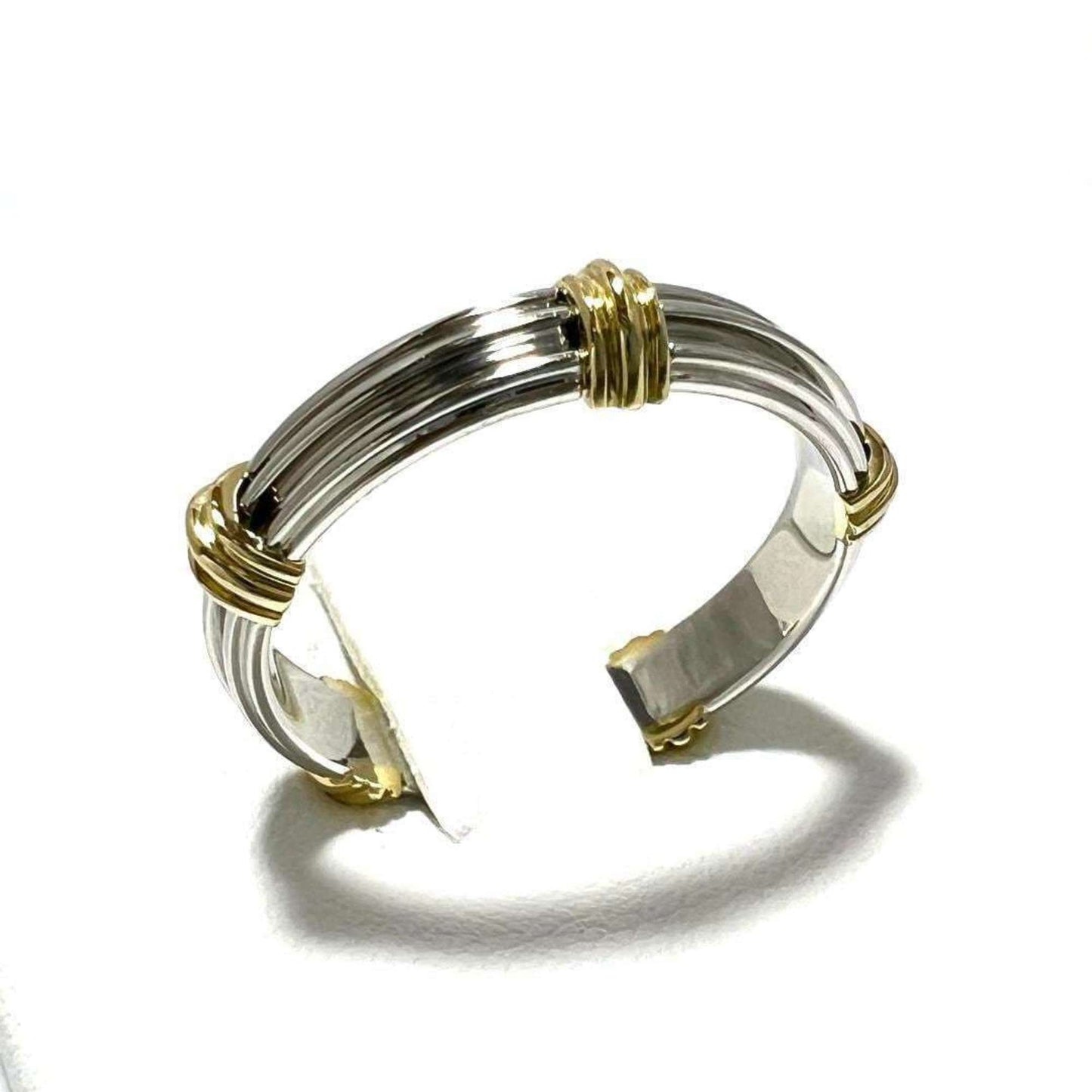 Dior Handbag Christian 18K Platinum 950 Band Ring Gold Silver Yellow Jewelry