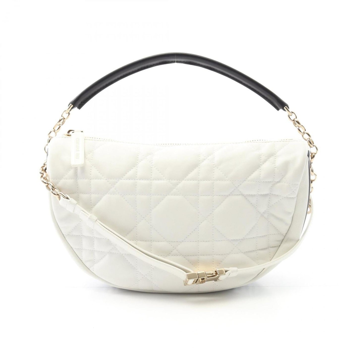 Dior Handbag Christian 3 Leather Black White