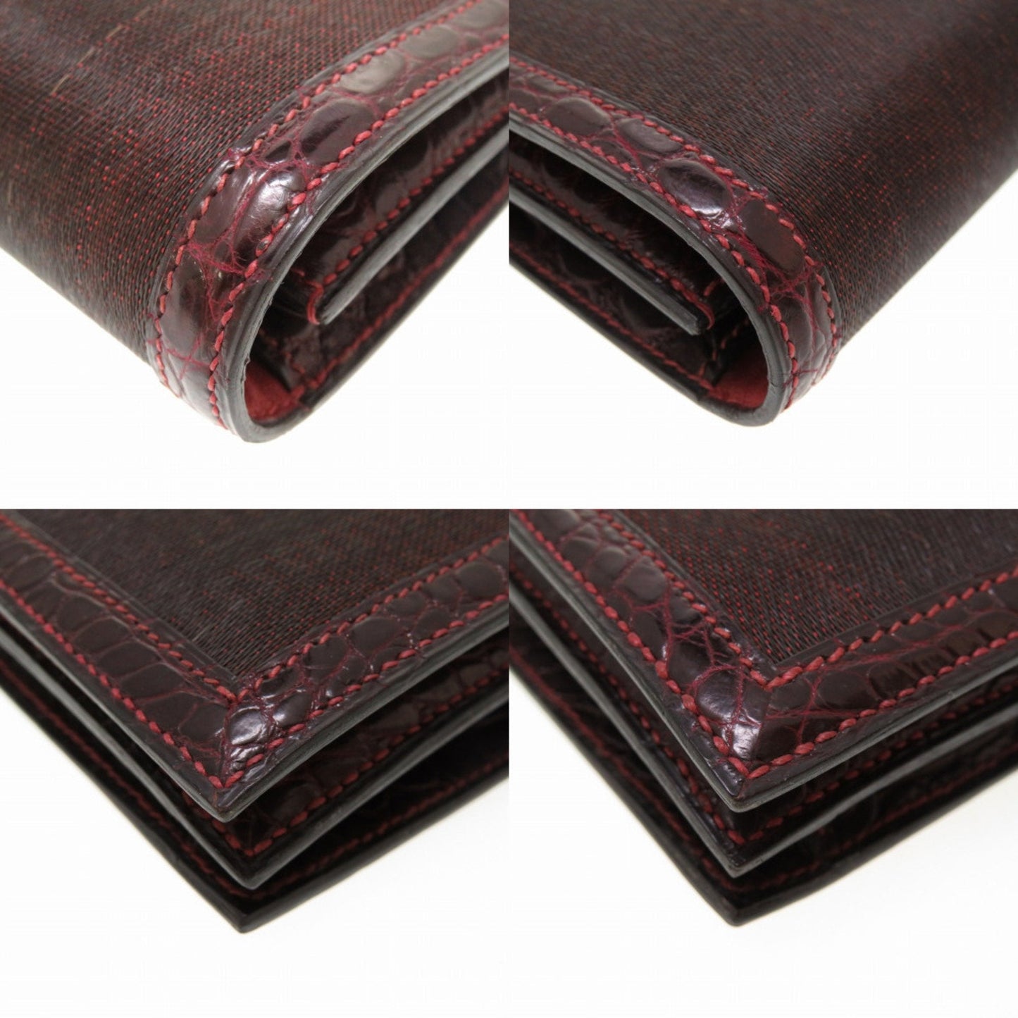 Hermes Bordeaux Crinoline Color Crinoline Clutch Bag Red