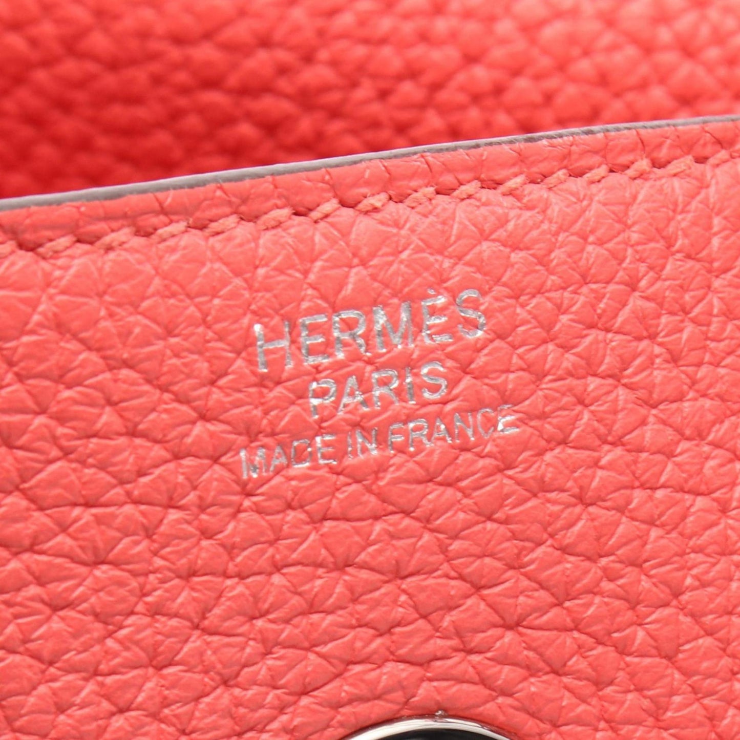 Hermes Lindy Taurillon Clemence Shoulder Bag Leather Pink