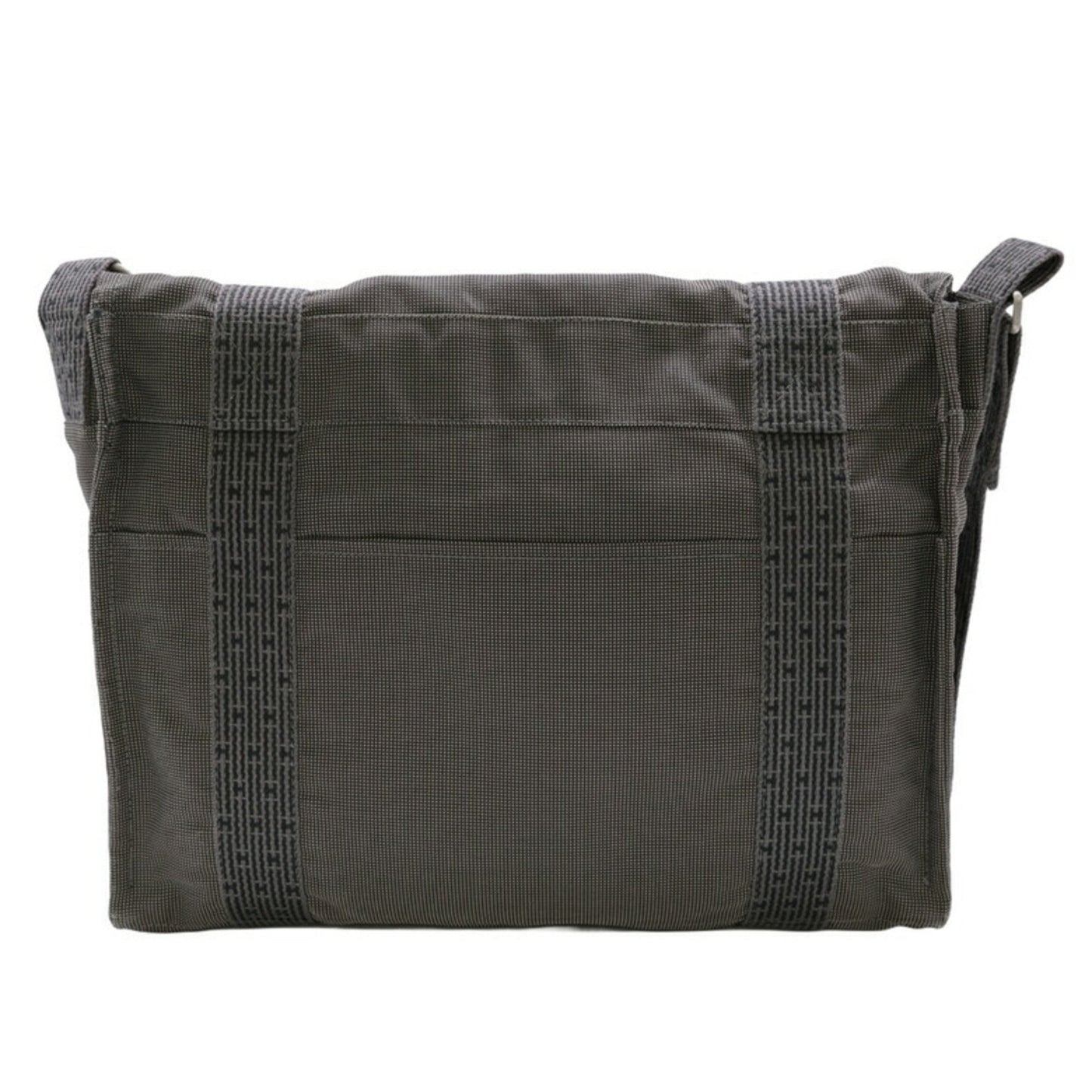 Hermes Shoulder Bag Canvas Nylon Gray
