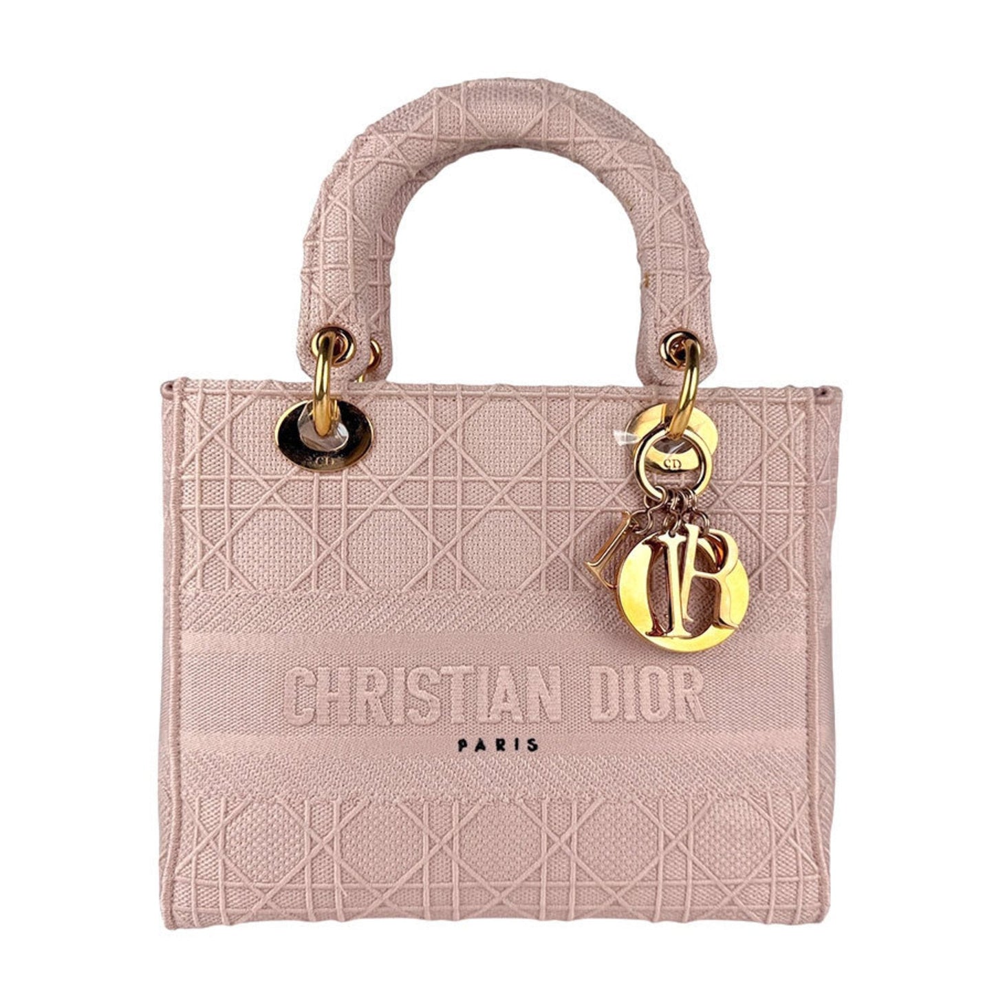 Dior Handbag Christian Shoulder Bag Canvas Pink