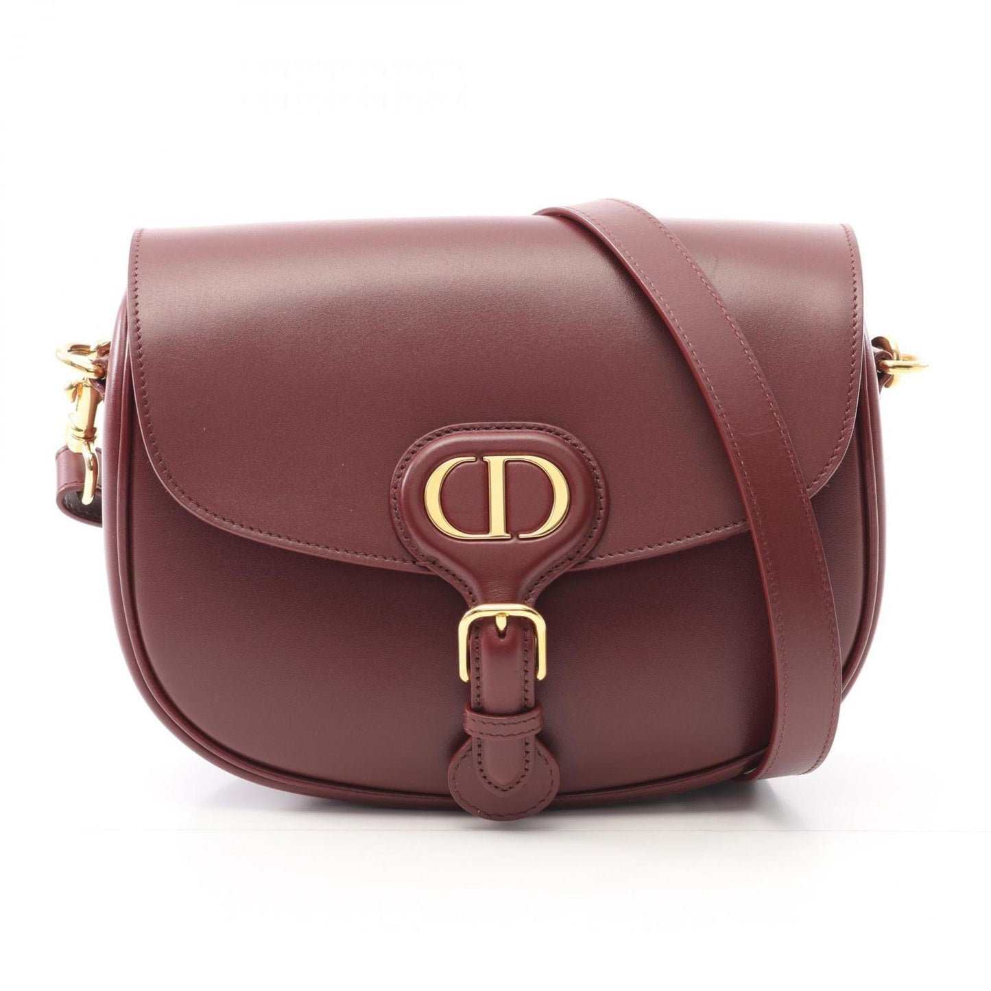 Dior Handbag Christian Bordeaux Shoulder Bag Leather Red