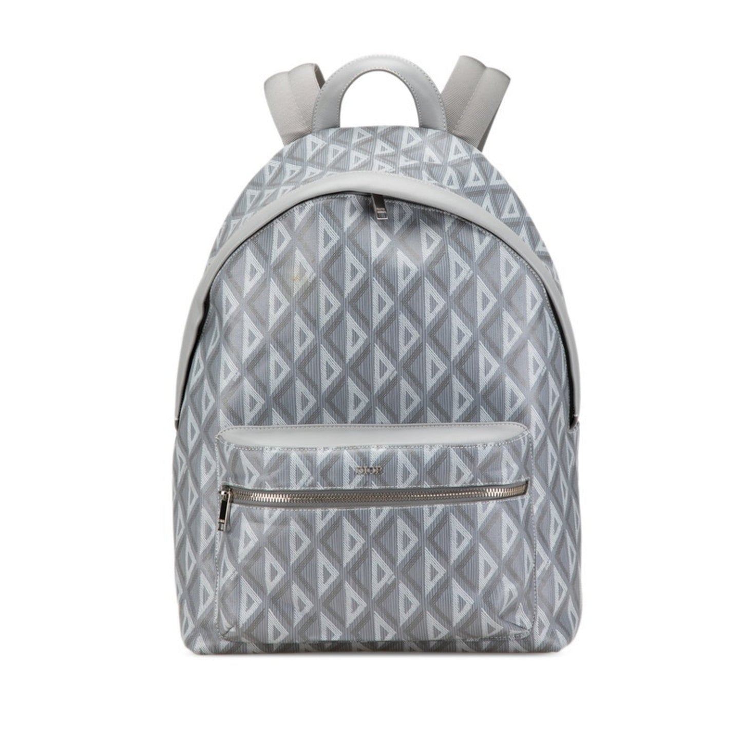 Dior Handbag Christian Pvc Backpack Leather Gray