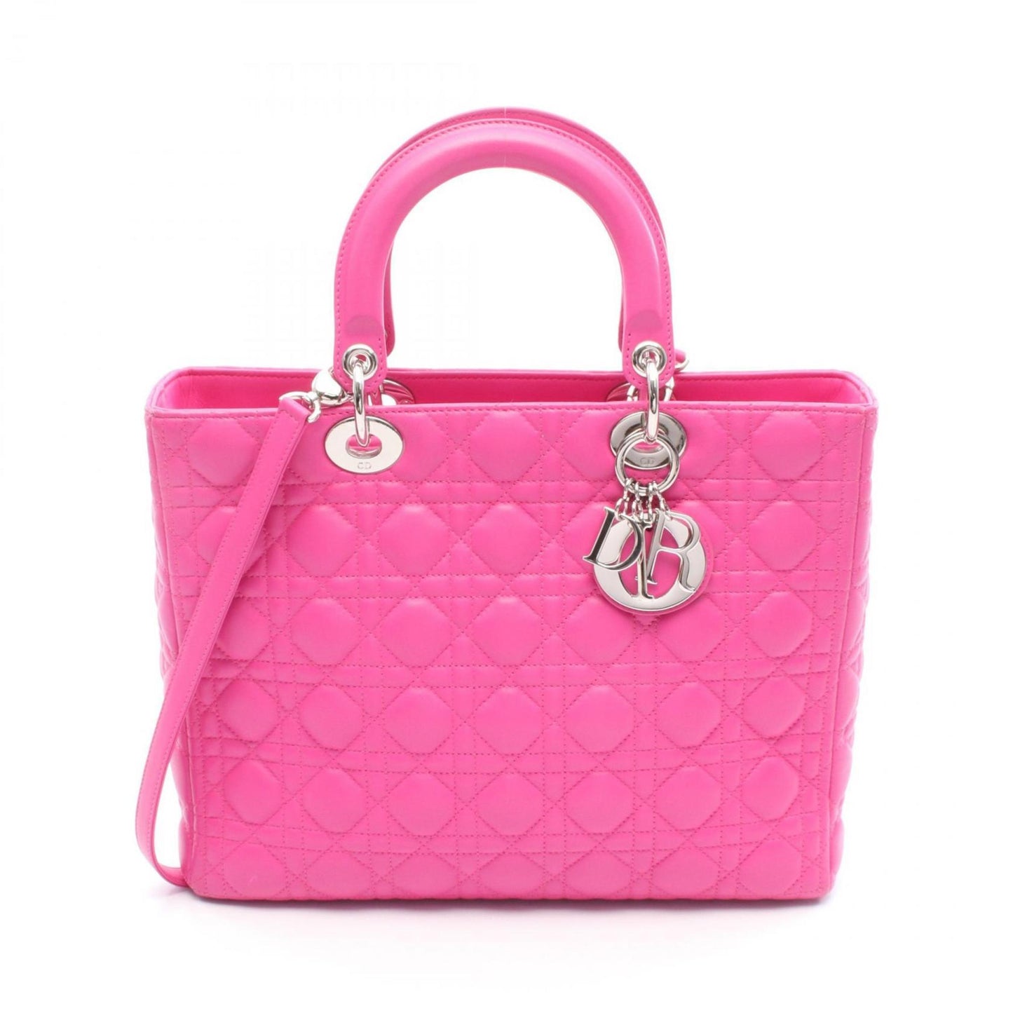Dior Handbag Christian 7 Leather Pink