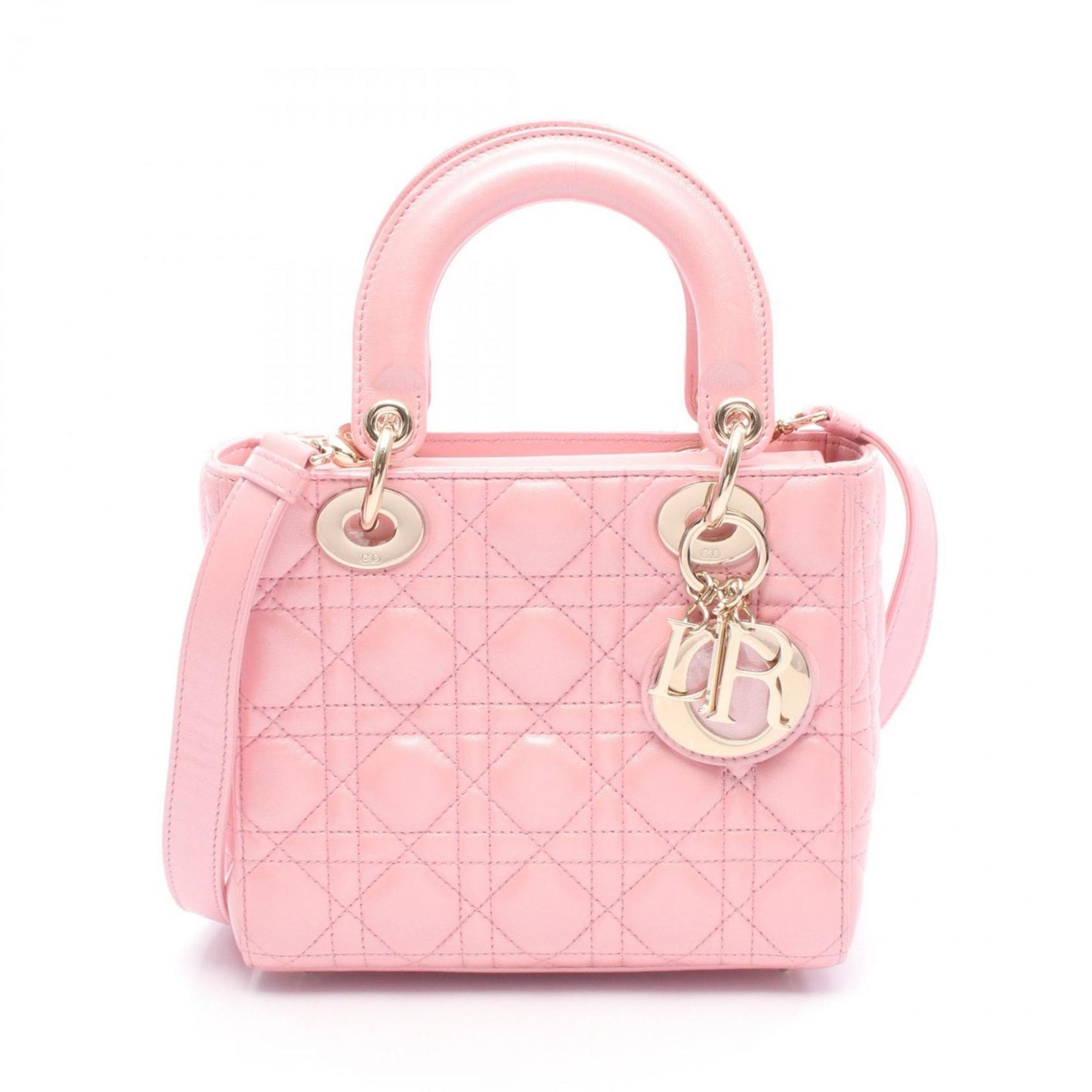 Dior Handbag Christian 5 Leather Pink