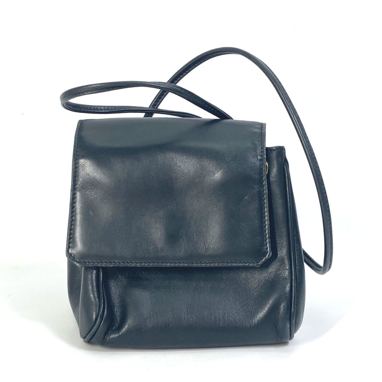 Dior Handbag Christian Shoulder Bag 42 Leather Black