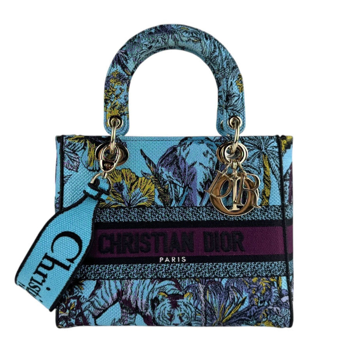 Dior Handbag Christian Shoulder Bag 2 Canvas Blue