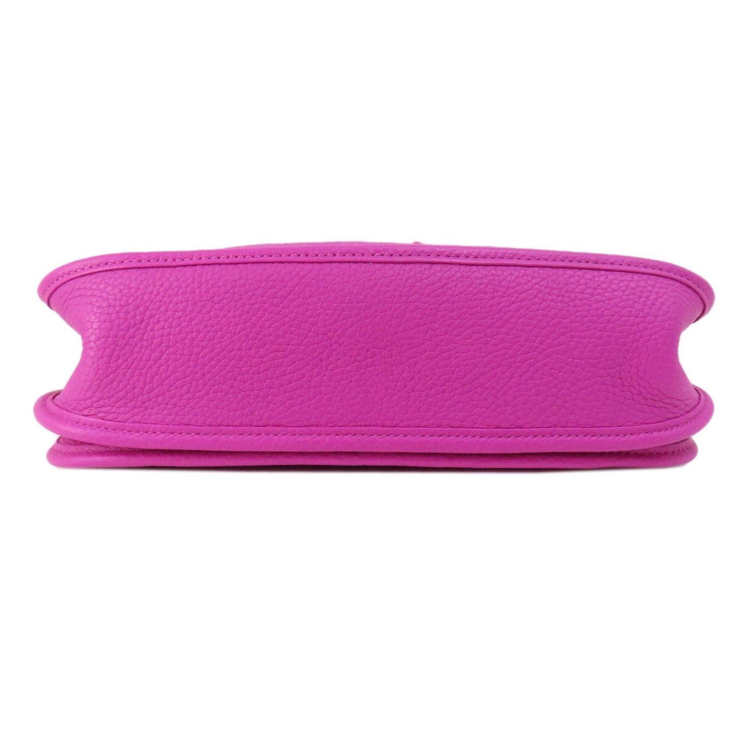 Hermes Taurillon Clemence Shoulder Bag Leather Purple