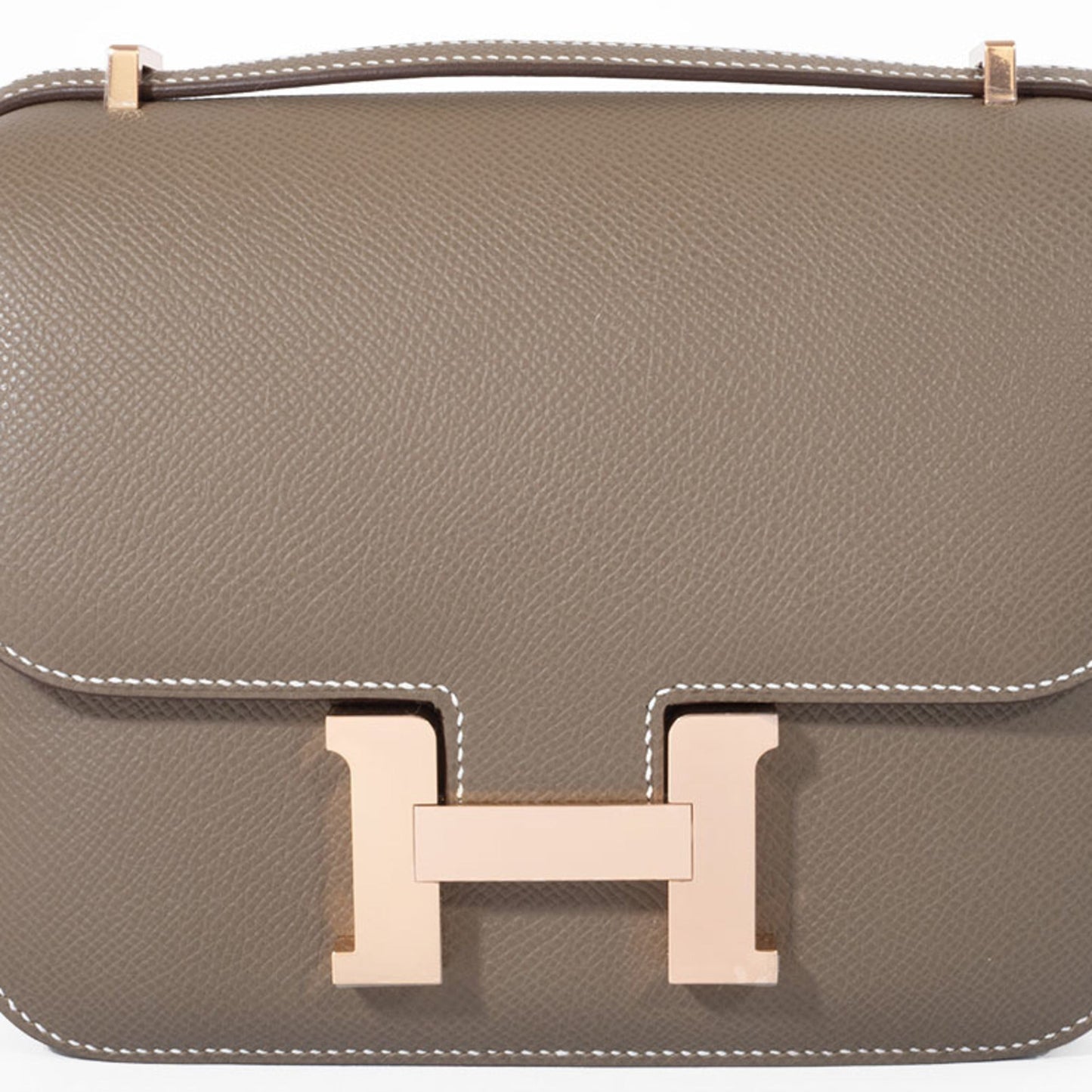 Hermes Constance Etoupe Epsom Shoulder Bag Leather Gray