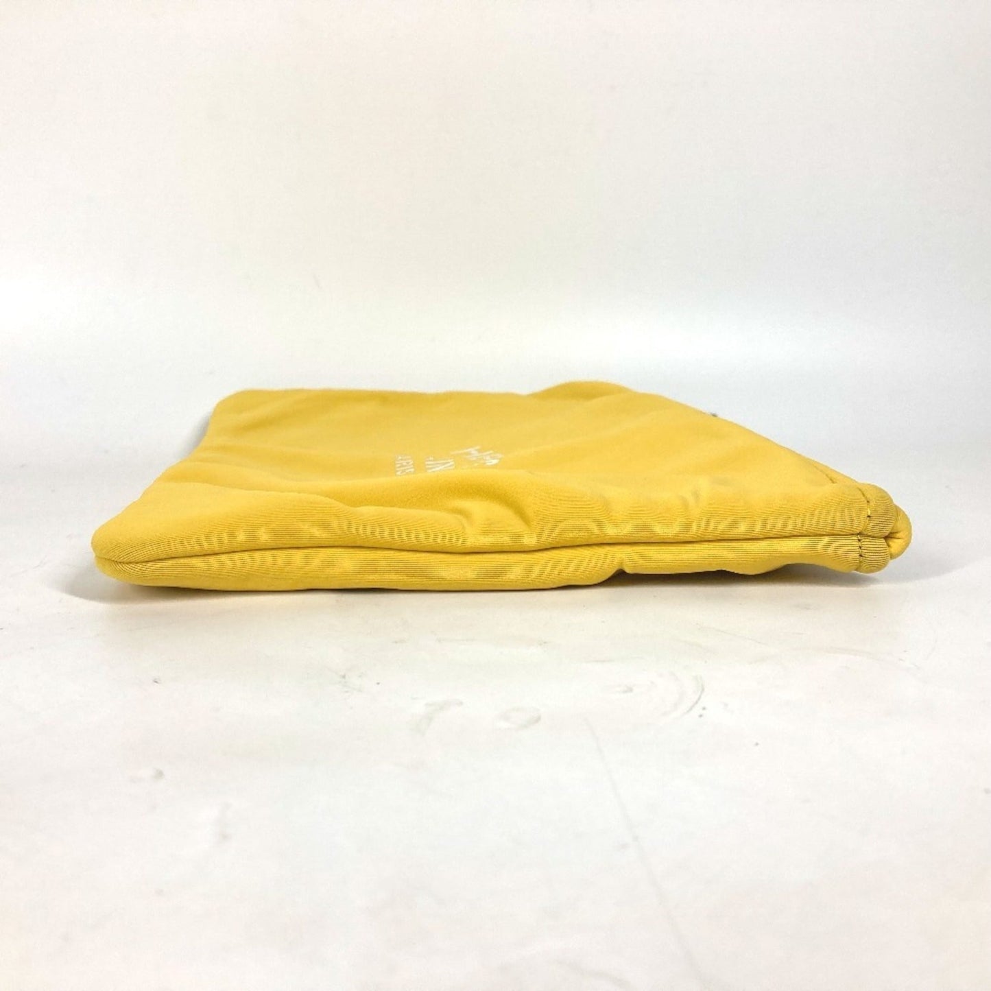 Hermes Polyamide Clutch Bag Pouch White Yellow