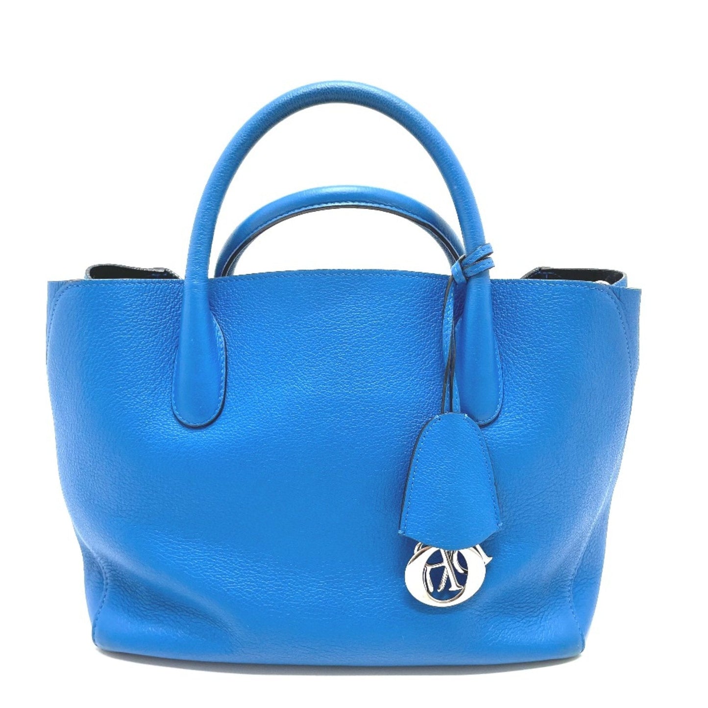 Dior Handbag Christian Tote Bag 2 Leather Blue