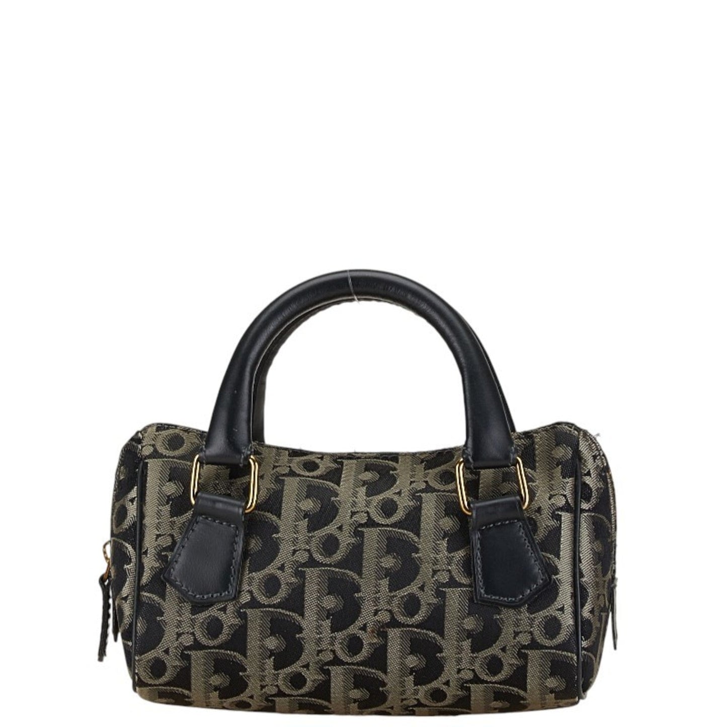 Dior Handbag Christian Leather Canvas Blue