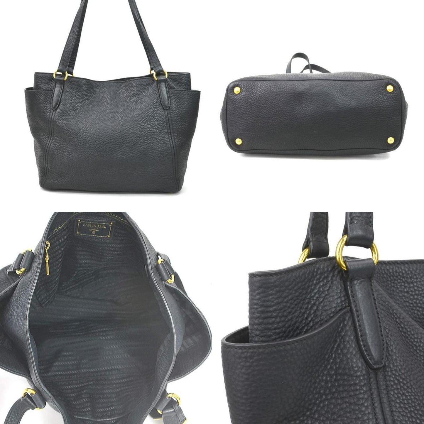 Prada Shoulder Bag Ladies H29504G Leather Black