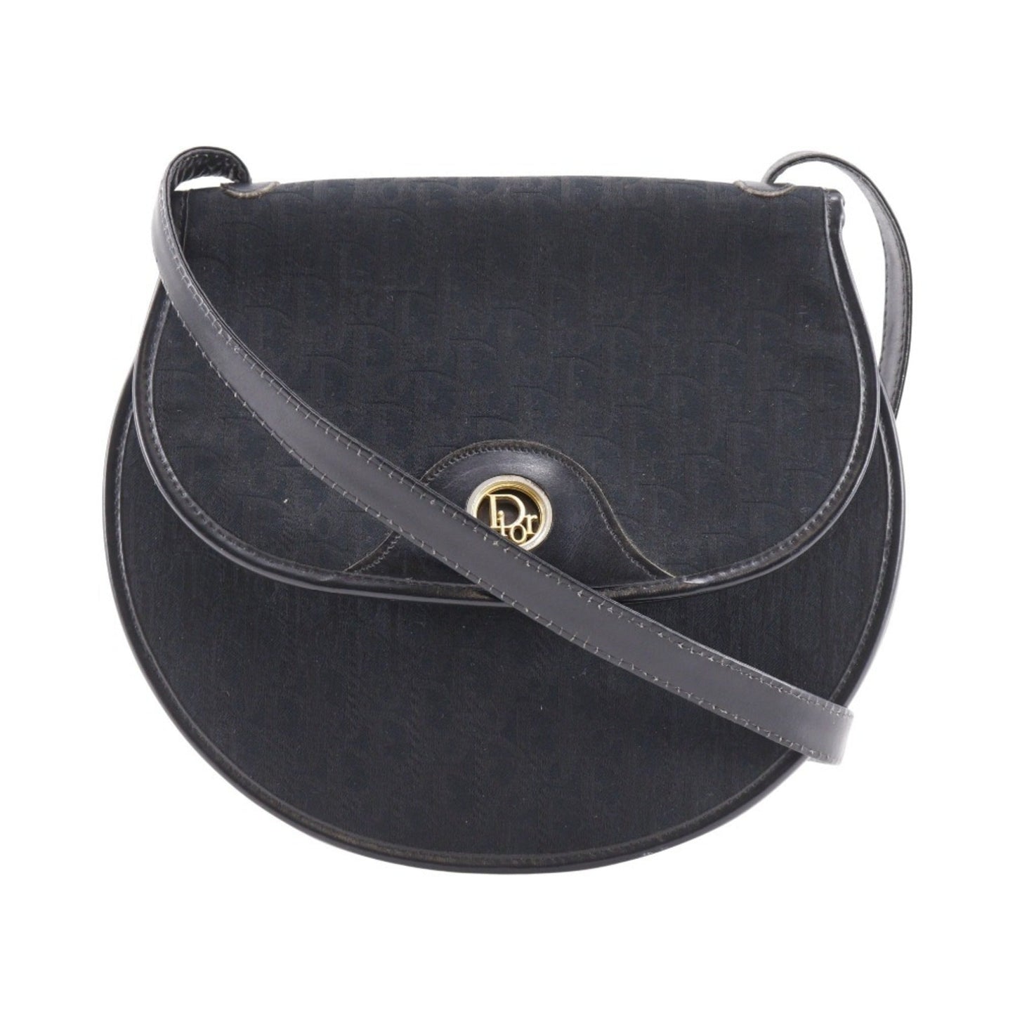 Dior Handbag Christian Shoulder Bag 6 Canvas Black
