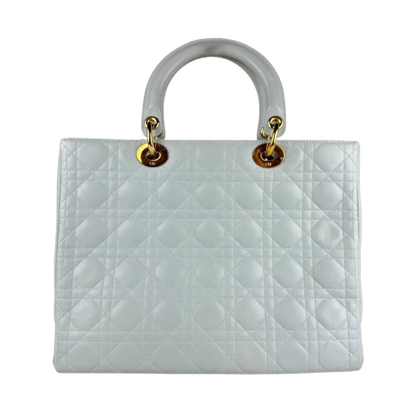 Dior Handbag Christian Light Shoulder Bag Leather Blue