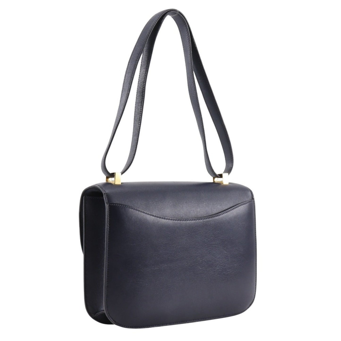 Hermes Box Calf Shoulder Bag Leather Calf Leather Navy Shoulder Bag 2